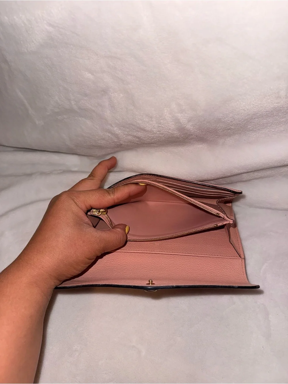 Louis Vuitton Monogram Empreinte Sarah Wallet NM Rose Ballerine/ Poudre CA0147